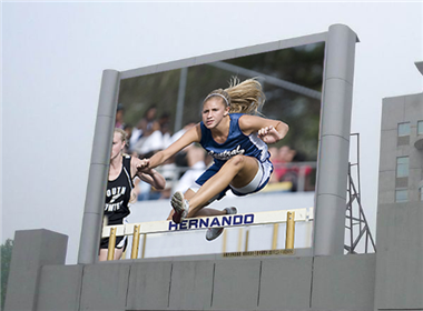 P12 outdoor full-color led display project of track and field field