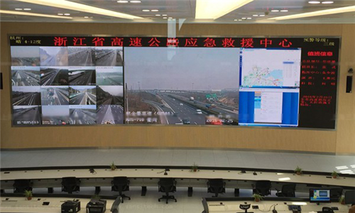 浙江高速監控指揮中心室內led顯示屏項目案例